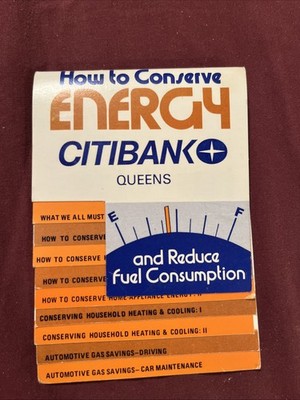Vintage  How To Conserve Energy  And Reduce Fuel Consumption Citibank Queens