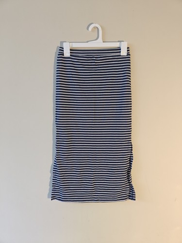 Old Navy Girls Size Large Maxi Skirt Striped White And Blue Size Cotton - Picture 2 of 6