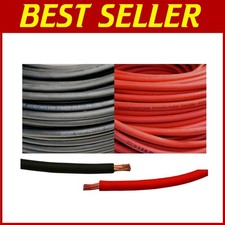 2 AWG 25ft Black 25ft Red Copper Cable Wire
