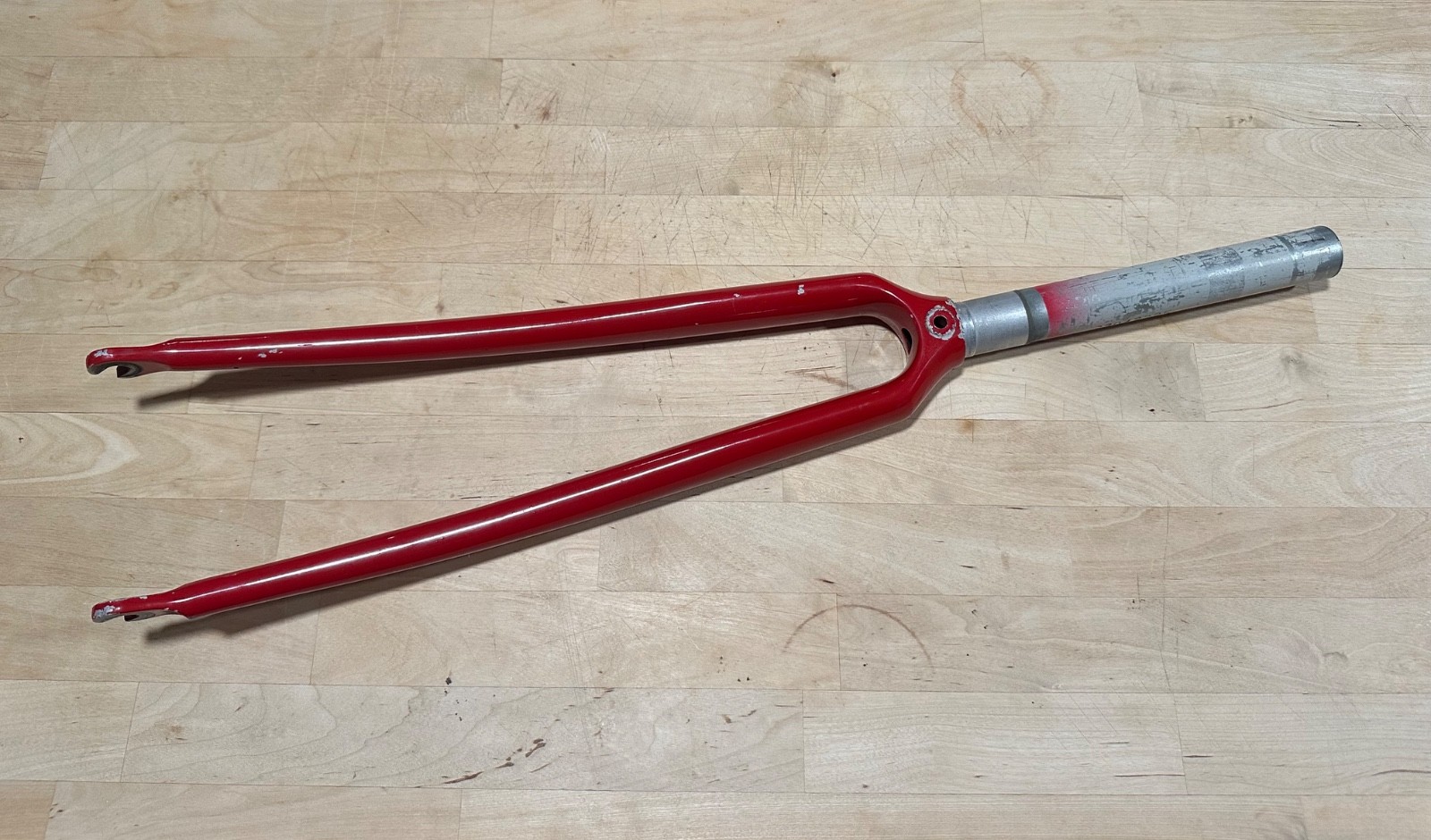 1" Threadless Steel Road Fork 700c QR Caliper Red Vintage Cl