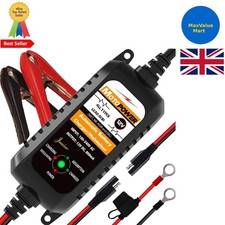 12V Blei-Säure Batterie Ladegerät mit Desulfatierung und SAE-Schnellverschluss - UK-Stecker