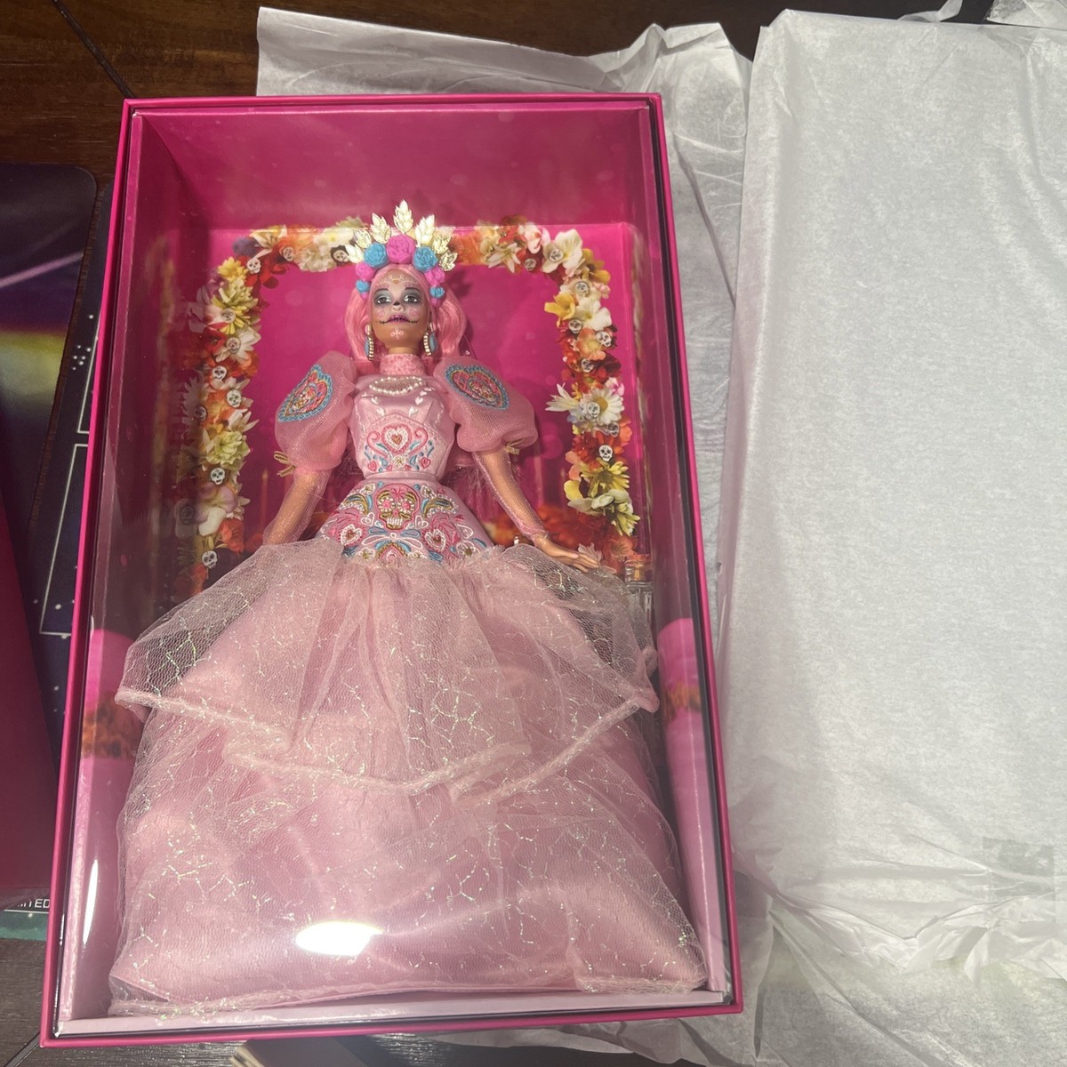 Mattel Barbie HJX16 Día De Muertos Pink Magnolia Doll 2023 for