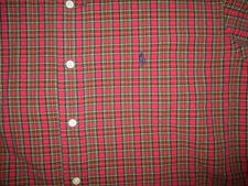 RALPH LAUREN YARMOUTH BUTTON DOWN SHIRT Classic Tartan Plaid Oxford 15.5 MED/LG