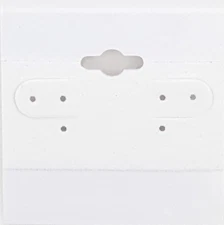 Earring Display Hang Cards-100Pcs (2" X 2", White)