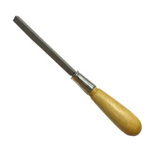 Nicholson 4" Machinists Scraper with Wooden Handle Three Square Blunt