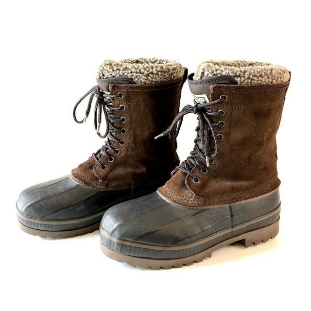 Mens Rugged Outback Thinsulate snow work BOOTS leather shoes warm sz 9