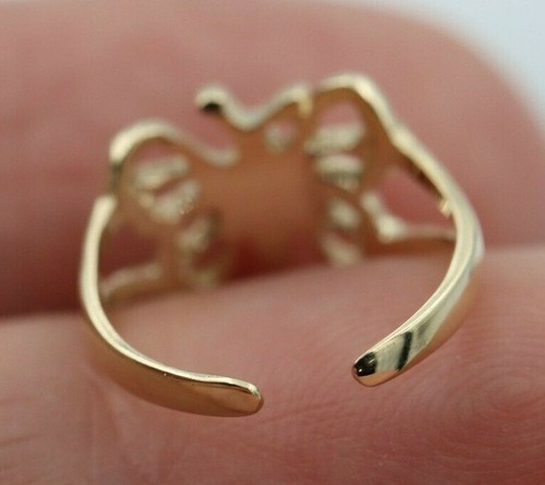 Kaedesigns Genuine Solid 9ct 9k Yellow Gold Small Butterfly Toe Ring -Free post - Bild 4 von 24
