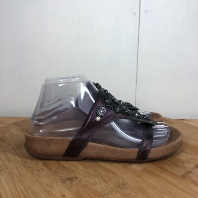 Naot Sandals Womens 37 US Purple Leather Slide Slip On