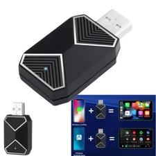 2 in 1 Android Auto Wireless Adapter & Wireless CarPlay Adapter Plug & Play Car