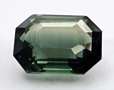 Tourmaline 9+ Ct Dark Green CERTIFIED Emerald Cut Loose Gemstone For Pendant