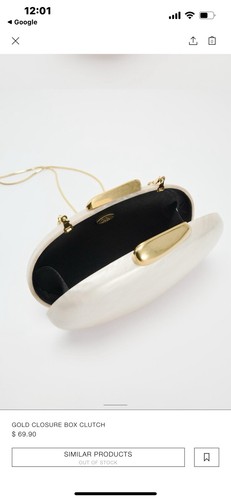 ZARA NUOVA CON ETICHETTE SS24 MINAUDIERE CON CHIUSURA DORATA BIANCO PERLA 6517/310 - Foto 11 di 12