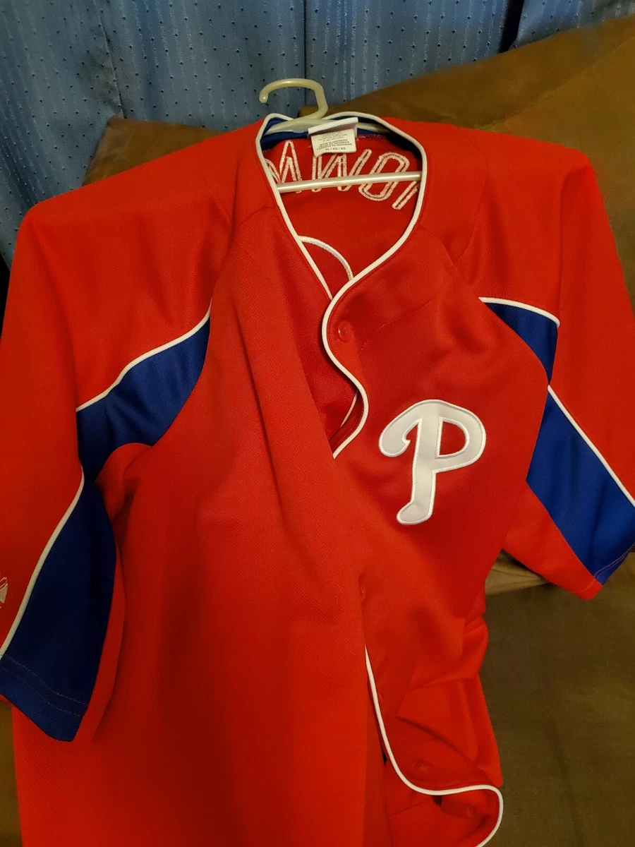 ryan howard jersey phillies red blue xl majestic