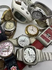 Lot Of 10 Ladies Untested Quartz Battery Watches Lot Project  Vintage Diy