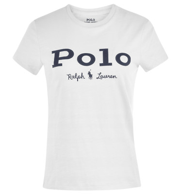 POLO RALPH LAUREN Retro Signature Logo T-shirt Shirt Top Luxury Bluse Tee L