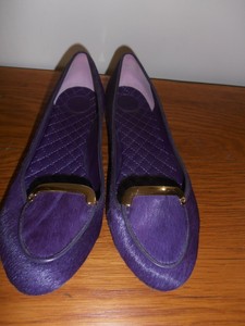 purple tory burch flats