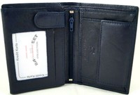 GeldböRse Portemonnaie Brieftasche Geldbeutel Echt Leder Blau Klassisch Unisex