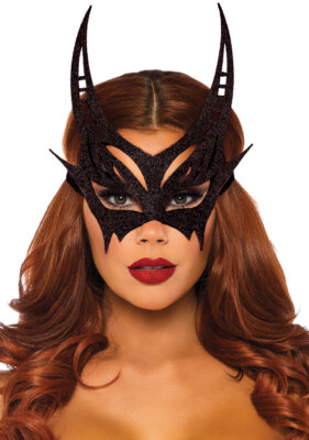Glitter Black Mask - Morris Costumes