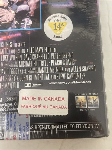 Blue Streak VHS Martin Lawrence NEW SEALED Video 1999 made in Canada - Picture 6 of 7