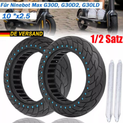 10''x2,5 Vollgummireifen Gummi 60/70-6.5 für Ninebot Max G30D, G30LD Wabenreifen