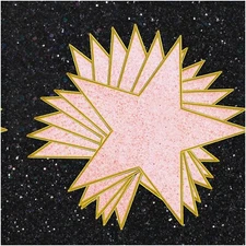SparkleStar Decorative Cutouts - Glittery Paper Confetti Stars for Bulletin Boar