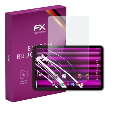 atFoliX Glasfolie für SPC Gravity 4 Plus Displayfolie 9H Schutzpanzer