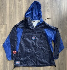 VTG The Disney Store Weather Proof Mickey Mouse Zip Pocket Blue Jacket Sz L