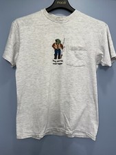 Vintage Hanes fishing Mens Large T Shirt single stitch Made in USA
