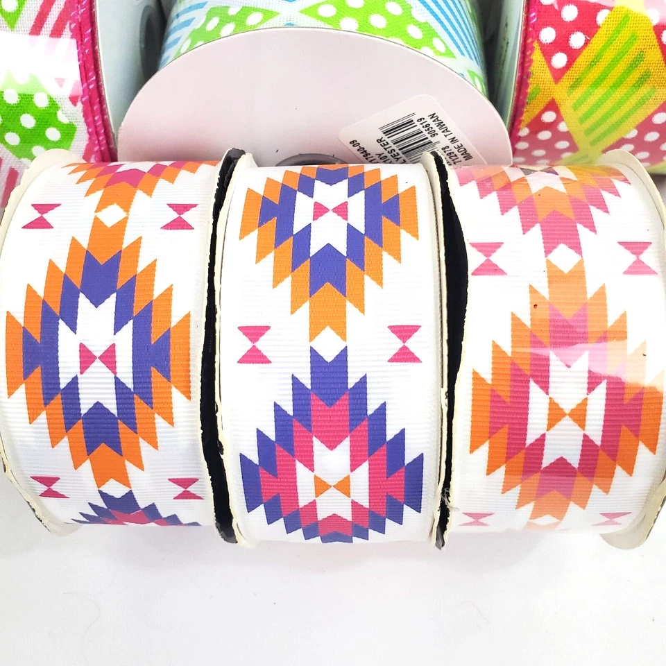 Premium Ribbon Lot 10 Adult's Spring Craft Making/Wreaths Vibrant Wired New - Image 2 of 4