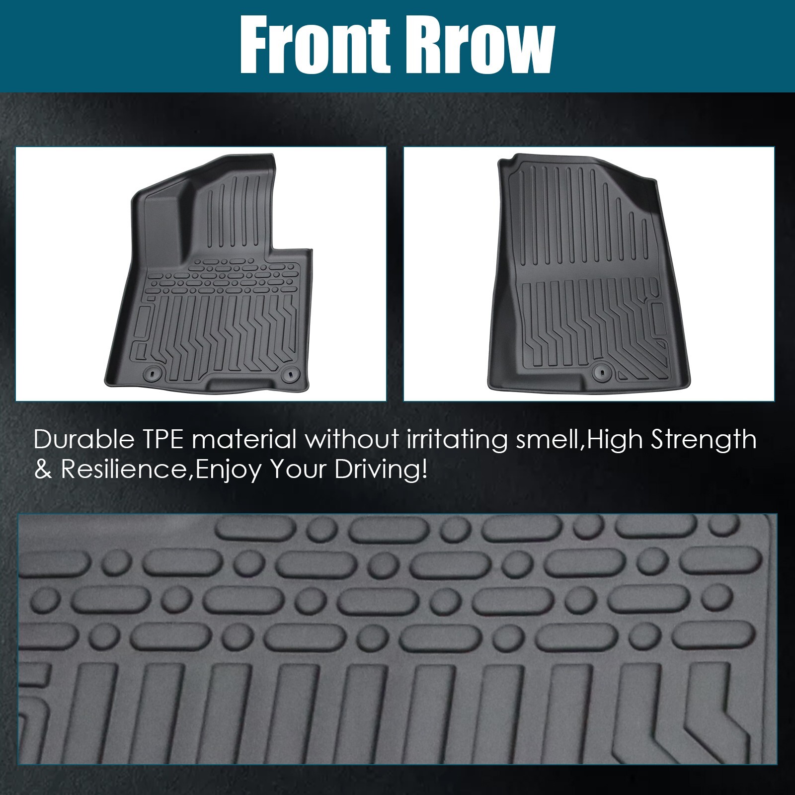 3D AllWeather TPE Floor Mats Liners Fit 2022 2023 2024 Hyundai Tucson