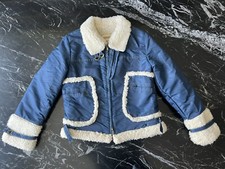 Rare Vintage 1970s Cool Nylon Sherpa Lined Coat Jacket Mackintosh New York Xs/s