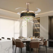 Adjustable Ceiling Fan Light With Remote Control Ceiling Fan Lamp For Bedroom