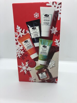 NIB Origins 5 Star Faves Gift Set, with Ginzing, Modern Friction,Drink Up Mask