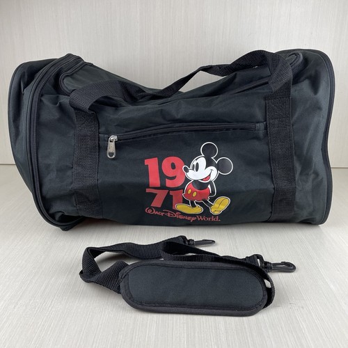 Walt Disney World 1971 faltbare schwarze Reisetasche mit Schultergurt