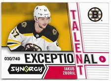 2018-19 Upper Deck Synergy JAKUB ZBORIL Rookie Exceptional Talent 030/749