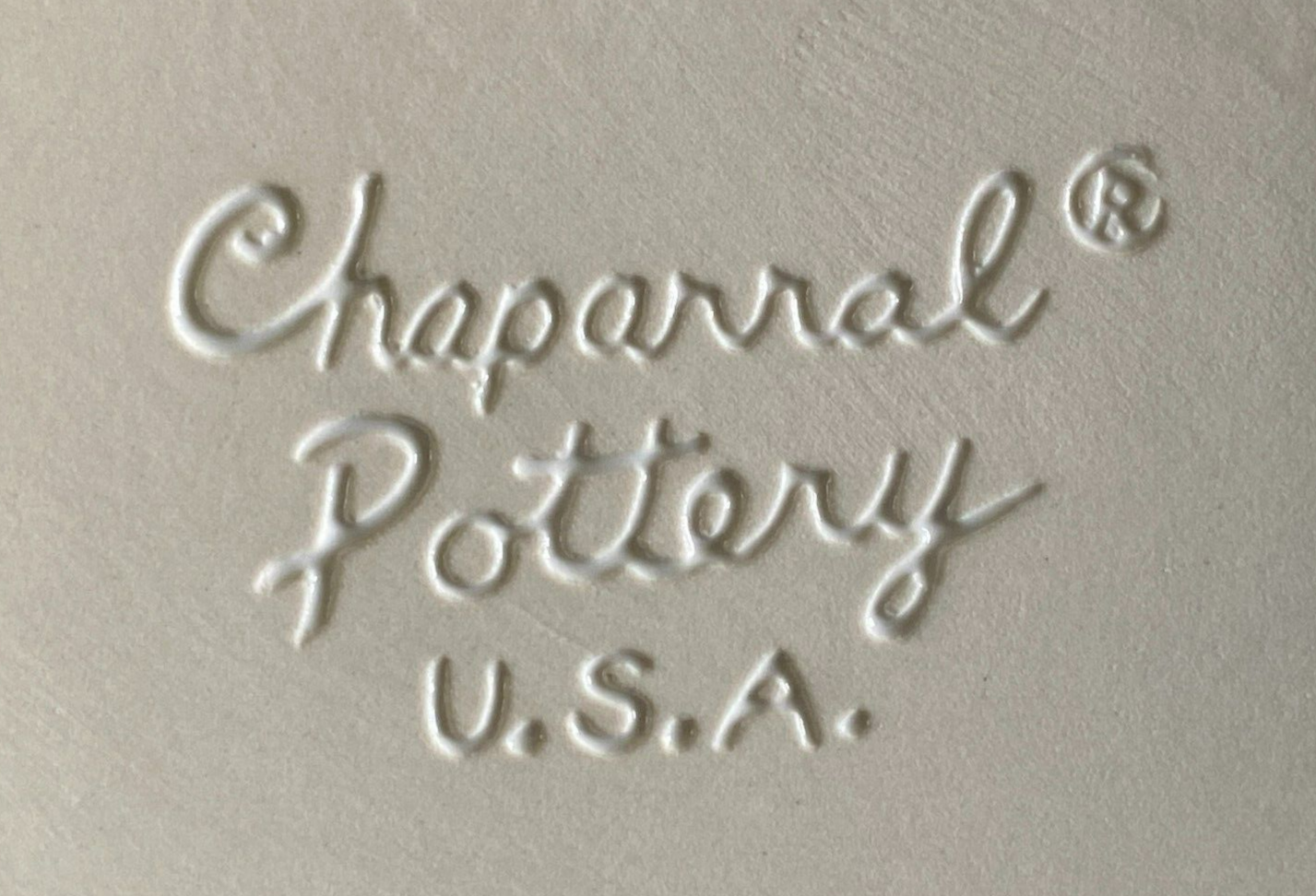 Chaparral Pottery 8" Christmas Salad Plate Made in U.S.A. Mint