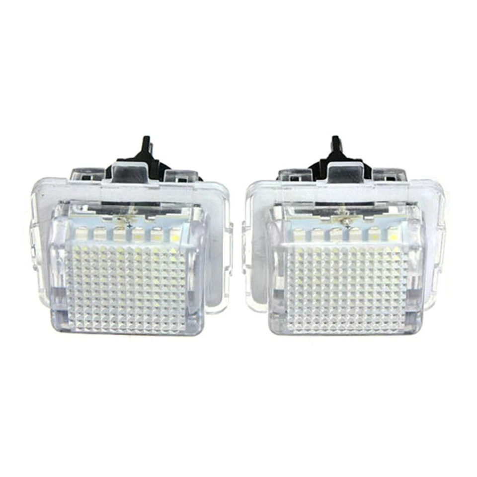 Juego de 2 luces LED con número de matrícula para Mercedes Benz W204 W212 W221 blancas Foto 2 de 4