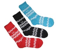 PRINGLE  Mens Bamboo  Crew Socks Black Red Blue   3 Pairs