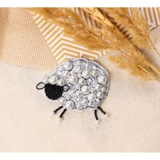 DIY Jewelry Making Beading kit Lamb Brooch Bead Embroidery Pin