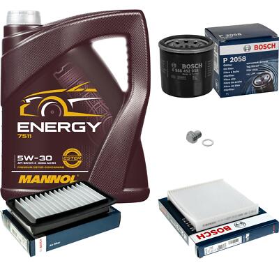 BOSCH inspektionspaket 5 L MANNOL 5W-30 Energy für Suzuki Swift IV 1.2 4x4