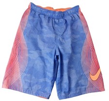 Nike Boys Inch Swim Trunks Swim Shorts Orange/Blue Size Large No Drawstring