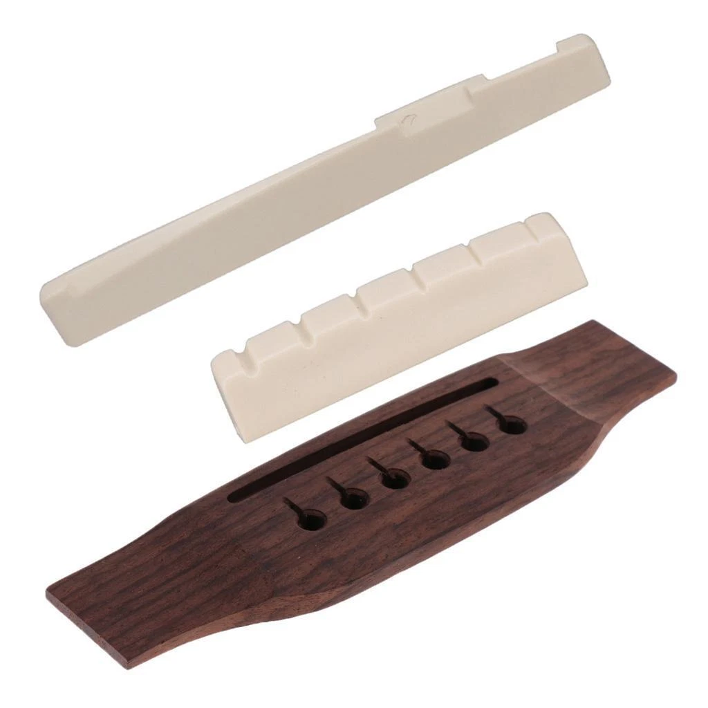 Left Handed Acoustic Guitar Bridge with Nut Saddle eBay