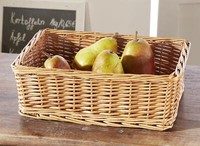 "Aufbewahrungs Ordnungs Korb Weide \"Natur\" 30X20X10 Cm Bad Flecht Regal Brot Obst"