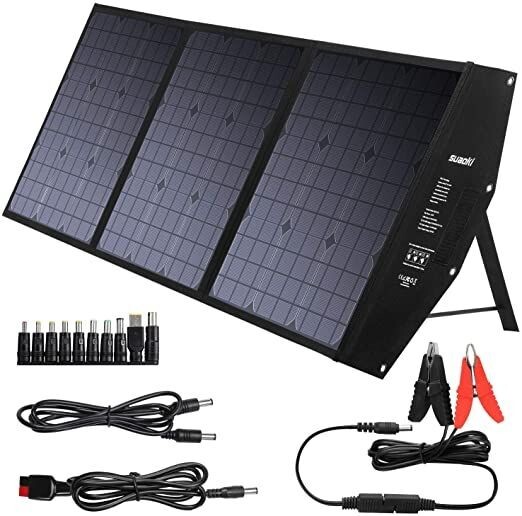 suaoki SCB-120 120w ソーラーパネル SUAOKI SCB-120 Portable Foldable 120W Solar 3 Panel Power