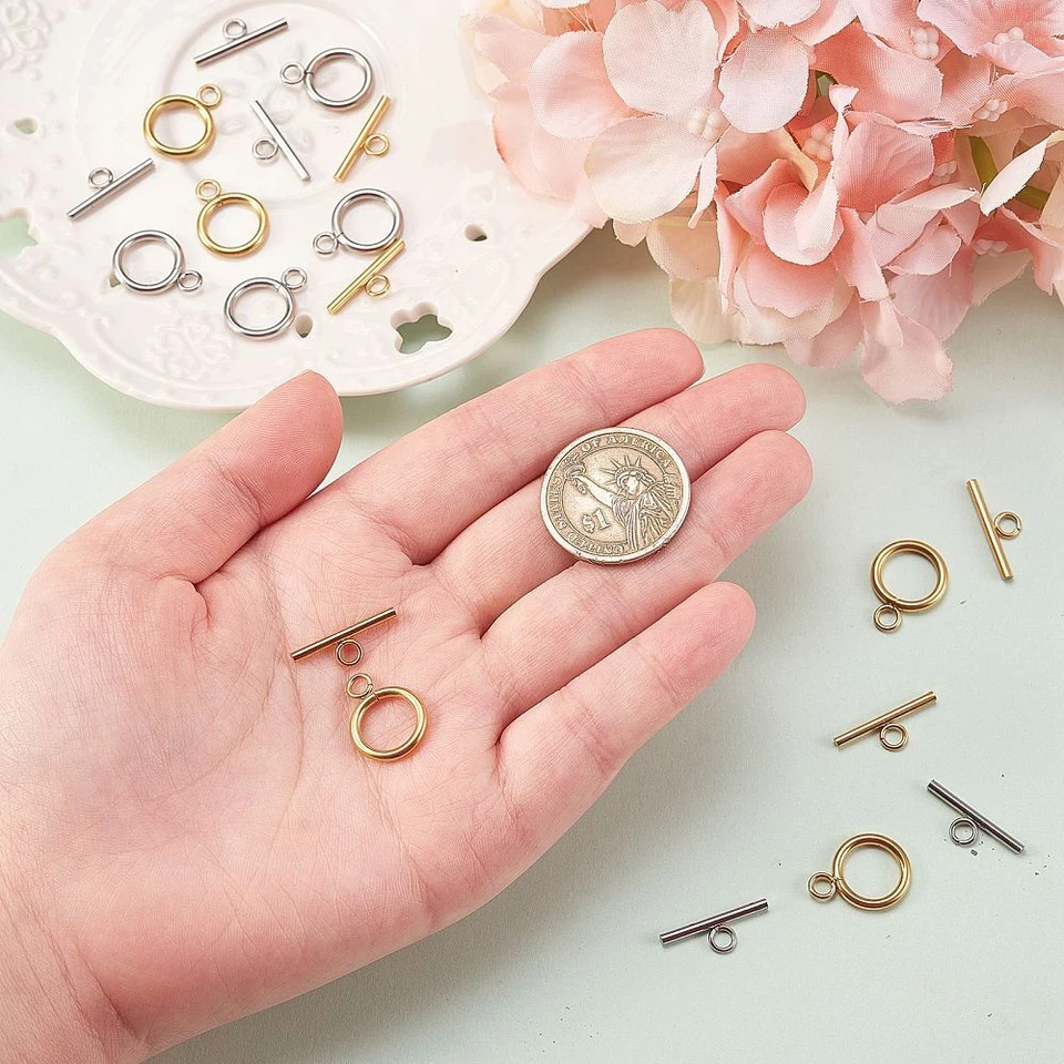 20 Sets Necklace Toggle Clasps Closure  Buckle for Jewelry Making DIY Craft - Image 4 of 4