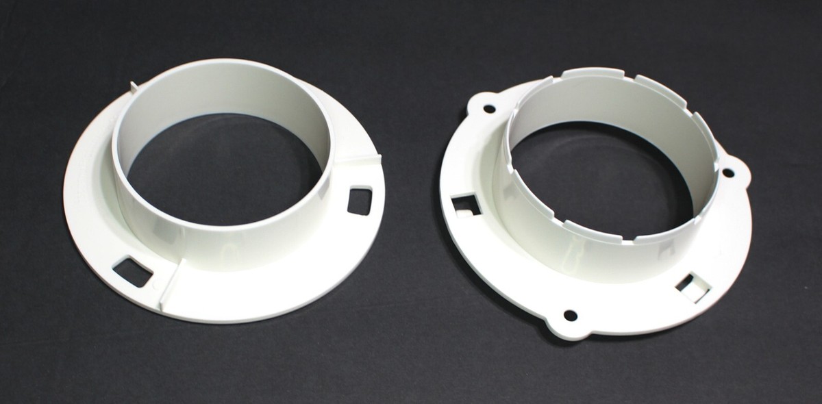 WHITE DRYER DUCT TO WALL CONNECTOR QUICK CONNECT FOR DRYER VENT 4 TUBE  DOCK ING 819060022828 | eBay