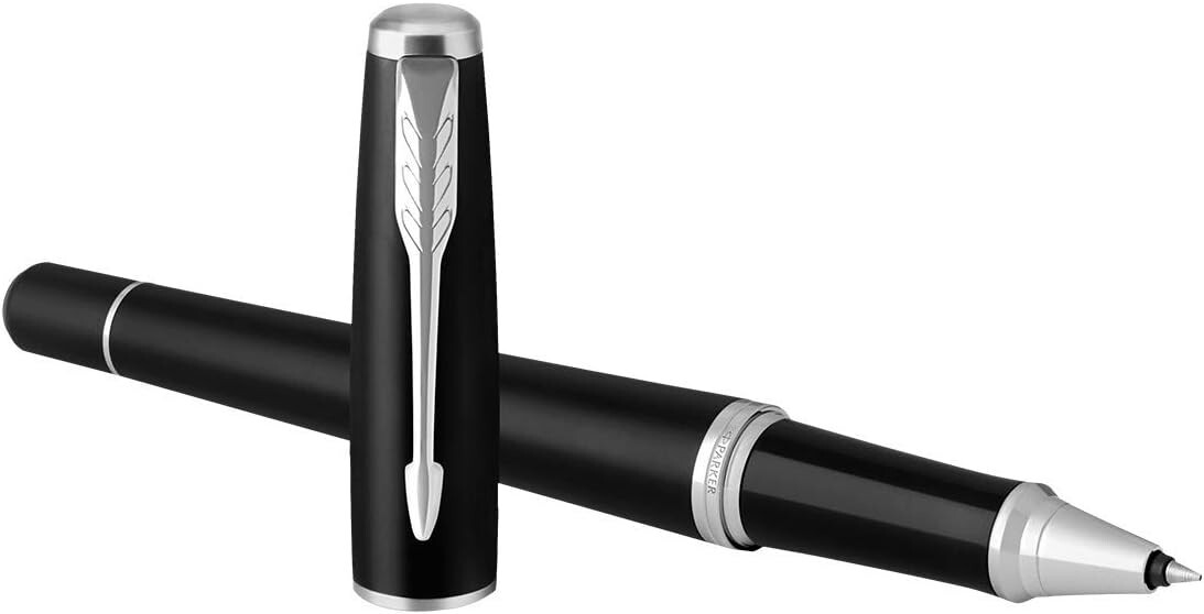 PARKER Urban Classic Muted Black CT Rollerball, Edelstahl, Schwarz, Mittel  0,5