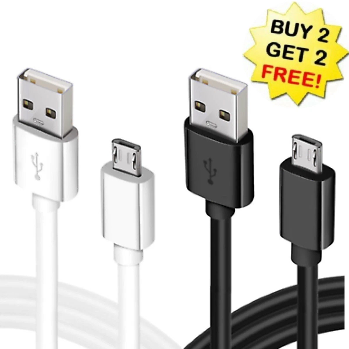 Micro USB Charger Fast Charging Cable Cord For Samsung Galaxy S6 S7 Edge  Android