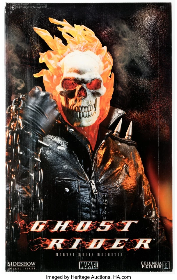 SELLADO/Nuevo Sideshow Coleccionable GHOST RIDER PELÍCULA Maqueta Estatua Figura Premium Foto 4 de 4