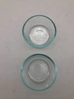 PYREX 1 Cup Storage Bowls #7202 Greenish Tint 3.5"round, 2" high, SET-OF-2