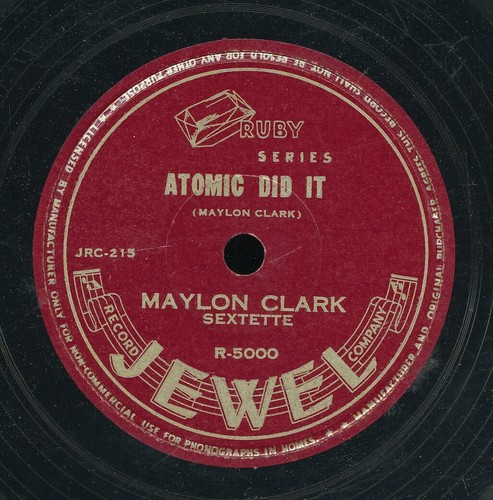 78tk-Jazz-Jewel 5000-Maylon Clark sextette-(Atomic Did it/I'm a dreamer) - Picture 1 of 2